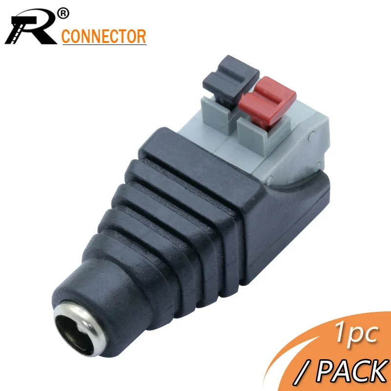 Коннектор R 1 шт. DC Power Female 5.5X 2 5 мм разъем адаптера кабель прессованный подключен