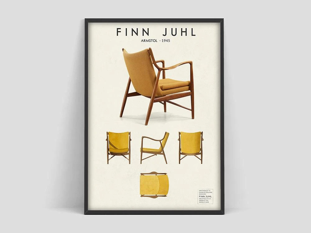 Finn Juhlフィンユール　ARMATOL1945 ポスター フレーム付き Finn Juhlフィンユール ARMATOL1945 ポスター 額装