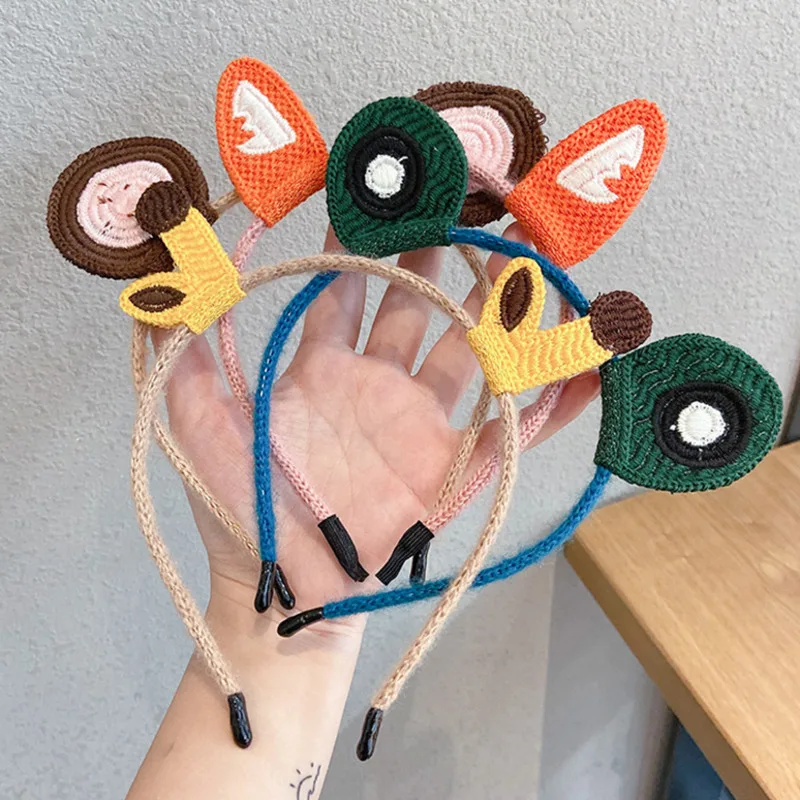 

[Xwen]All-match Cat Hair Band Cute Cartoon Knitted Hit Color Headband Female Girls Kids Headwear Fashion Hair Accessories OH2102