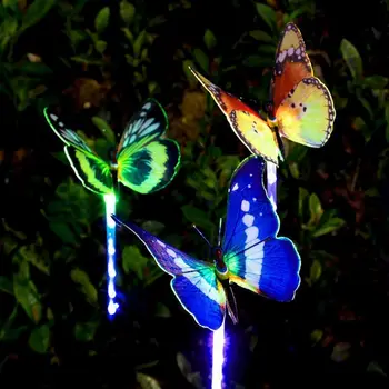 

3pcs/set Home Garden Decorative Led Lights Waterproof Solar Butterfly Solar Garden Lights Solar Stake Lights For Lawn Yard