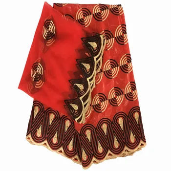 

2019 New arrival beads African Bazin riche getzner fabric with embroidery lace bazin riche dress material guinea brocad ky66-373