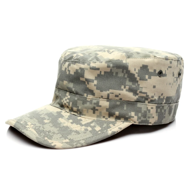 Мужская Летняя армейская Кепка тактическая камуфляжная охотничья дышащая шляпа открытая спортивная рыбалка плоская бейсбольная камуфляжная кепка - Цвет: ACU