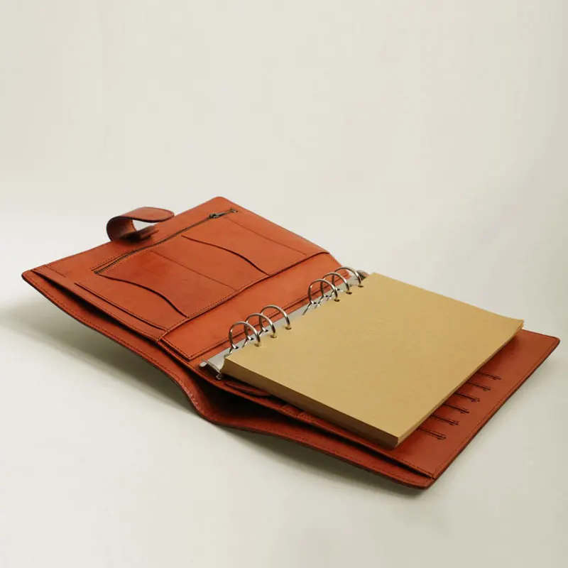 

2019 Yiwi Soft A5 Genuine Leather Planner Binder Agenda Organizer Diary Journal Sketchbook Planner With Money Pocket