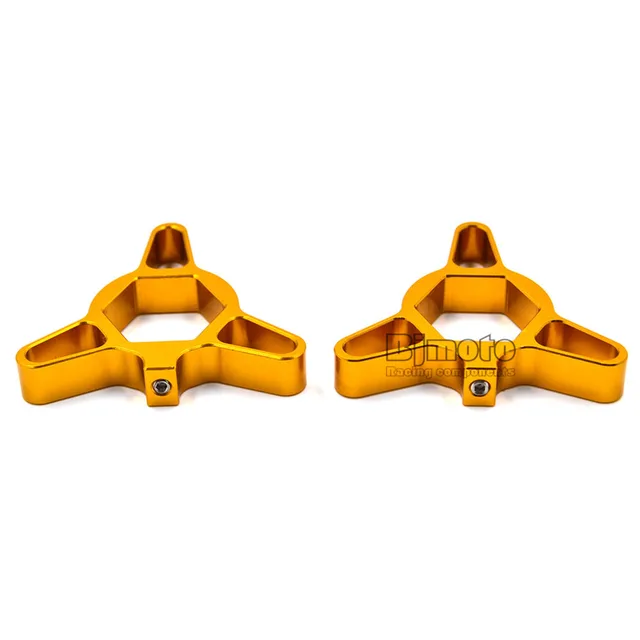 Pair Motorcycle 17mm CNC Alloy Racing Front Fork Preload Adjusters For Kawasaki ZX6R ZX9R ZX12R Yamaha YZF R6 YAF600 FAZER1000 Gold