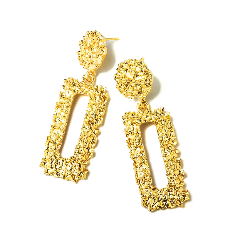 Gold 6 BICUX, модные золотые Висячие серьги для женщин, массивные большие геометрические металлические серьги, Женские Висячие серьги, современные ювелирные изделия - Окраска металла: Gold 6