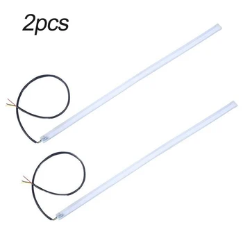 

2pcs/set For Switchback Turn Signal Easy Install Car Dual Color LED Headlight Daytime Running Light Strips DC 12V Bright
