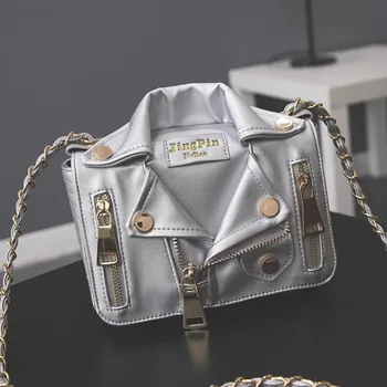 

Designer chain bag ladies clothing one-shoulder studded jacket crossbody bag ladies leather luxury handbag