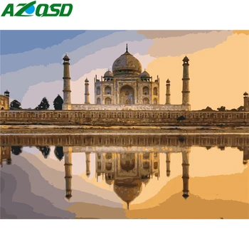 

AZQSD Painting By Numbers Landscape Acrylic Oil Apinting B Y Numbers Scenery HandPainted Wall Art 50x40cm Unframed Decoration