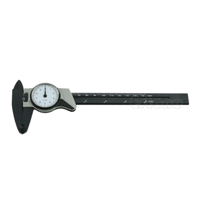 Drop Ship New 150mm 6inch Dial Caliper Plastic Vernier Caliper 4 Way Gauge Micrometer