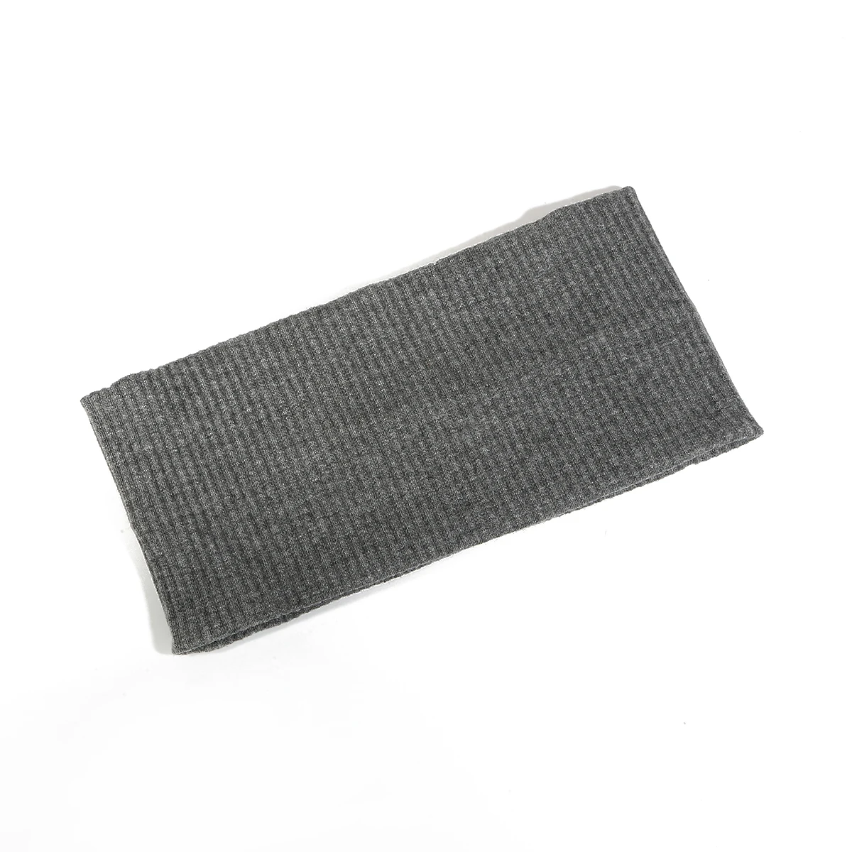 Dark Grey Wholesale Lady's Ribbed Cotton Headband Summer Knitted Solid Color Hair Band for Girls Flat Elastic Stretchy Hair Accessories - Цвет: Dark Grey