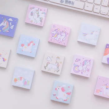 

5Pcs/ Set Cartoon Unicorn Creative Sticky Notes Paste N Times Sticky Note Paper Portable Notebook School Office Supply Random