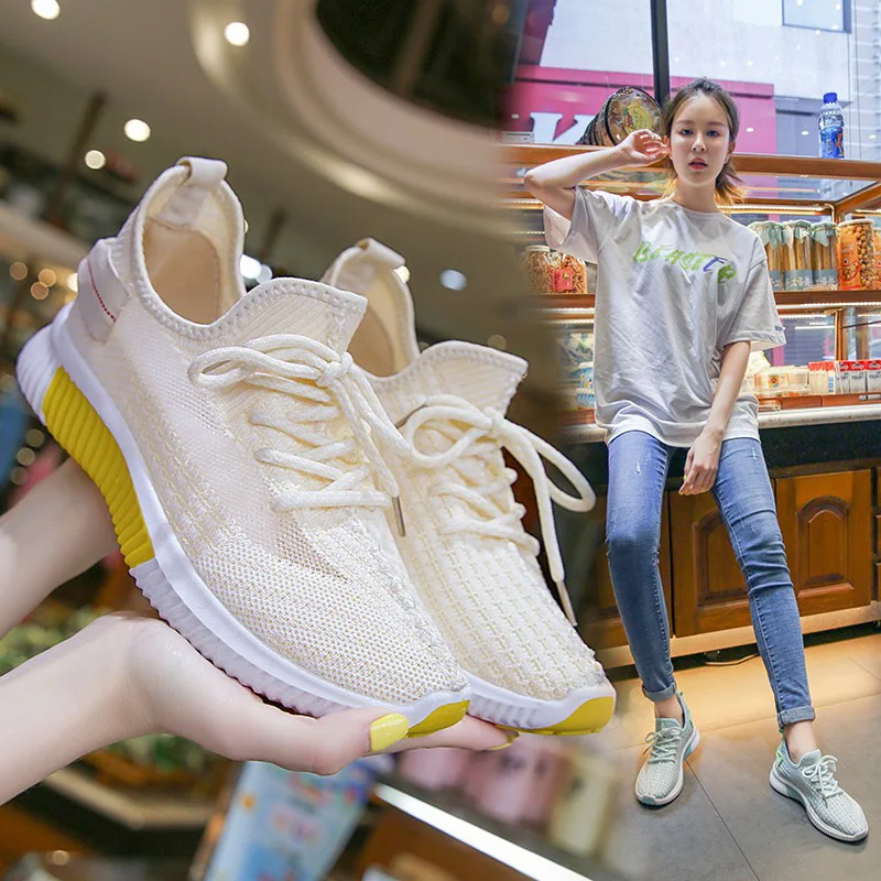 

Ladies Breathable Running Sneakers Women Sports Flat Shoes Women's