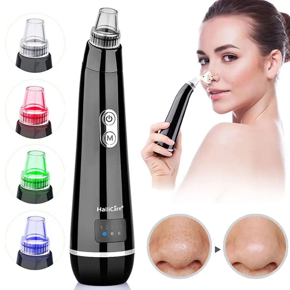Facial Vacuum Suction Blackhead Remover Vacuum Pore Cleaner Spot Pimple Acne Removal Nose Face Skin Care Tool USB Rechargeable