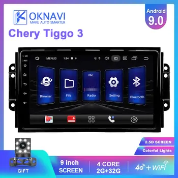 

OKNAVI Android 9.0 Car Radio Multimedia Player For for Chery Tiggo 3 2016-2018 car dvd GPS Navigator Player Supports 4G MIC