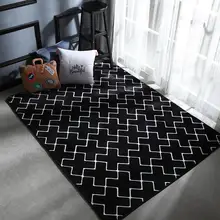 Ковер с геометрическим рисунком, плюшевые нордические ковры, напольный ковер для гостиной, спальни, для детей, для малышей, детский игровой коврик, коврик для ванной комнаты