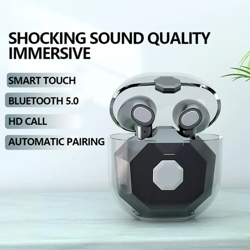 2021 NaNO3 TWS Wireless High Quality In Ear Music Earplug Headphones Compatible Headset Transparent Game Touch Smart | Электроника