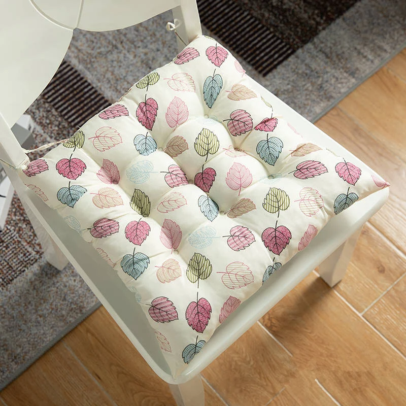 

Leaf Pattern Chair Cushion Dining Seat Cushion Kitchen Decor Pillow High Quality Seat Pad For All Seasons Office Chair Mat Pad