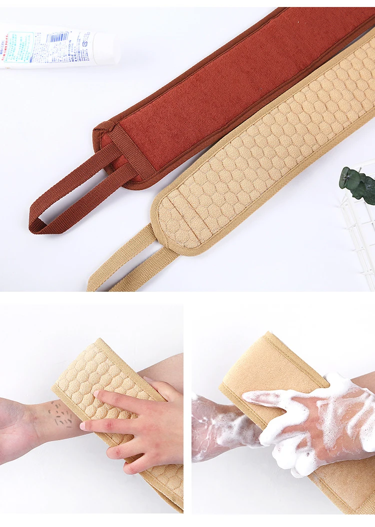 Для мужчин и женщин банное полотенце отшелушивающее Loofah массажное для душа глубокое очищение мягкое Loofah задняя скруббера Прямая