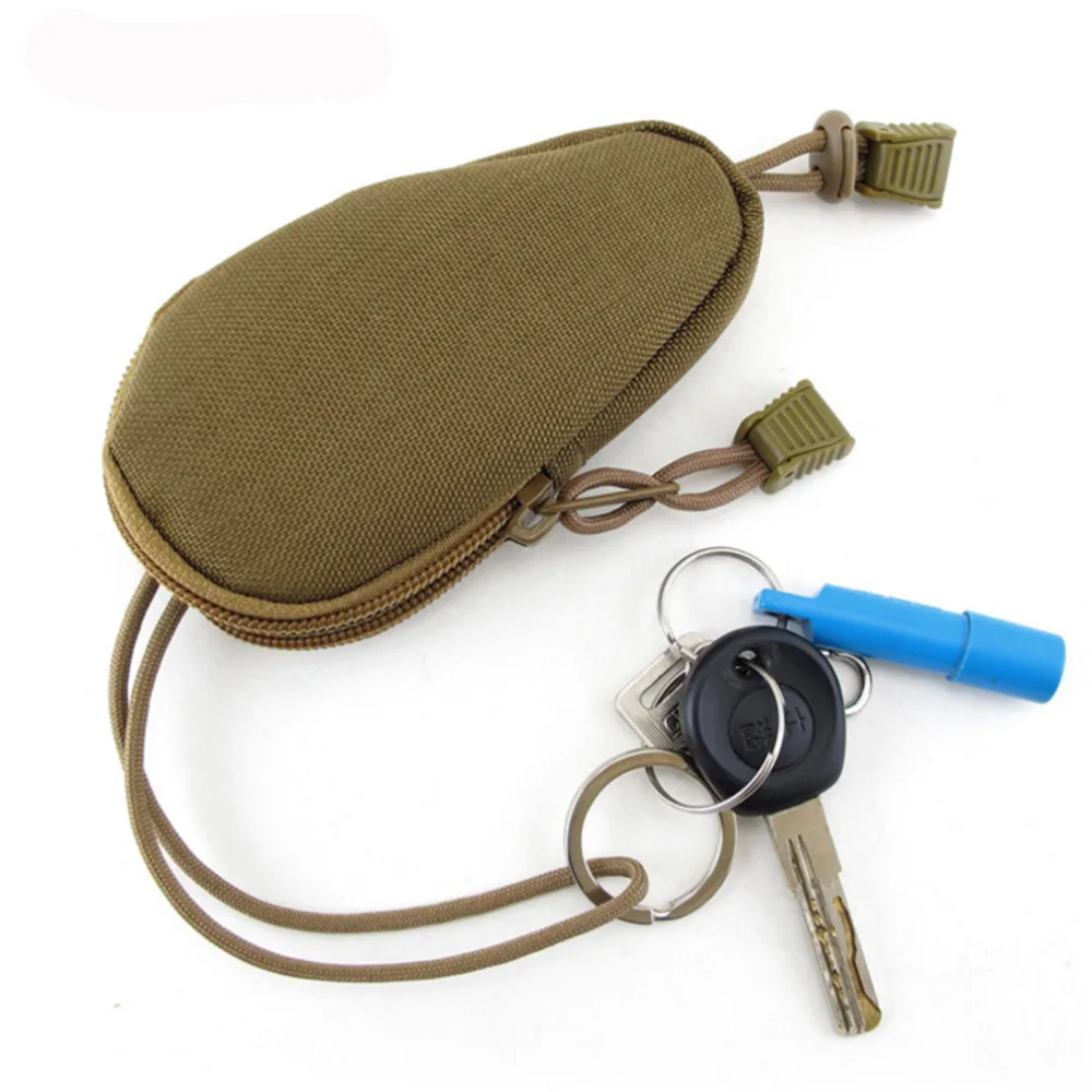 Hot Mini Key Holder Men Small Key Organizer Army Camouflage Coin Purses Outdoor Commuter Equipment Zippered Case Bags