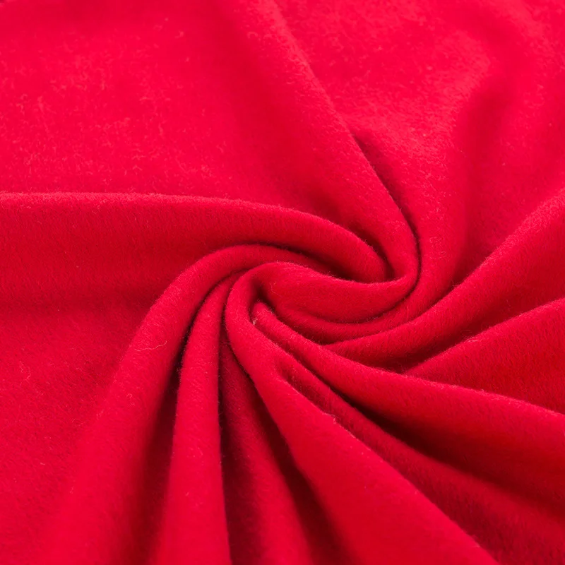 

Festive Chinese red solid color wool scarf thickened long red shawl autumn and winter Korean version of wild scarf SF80B