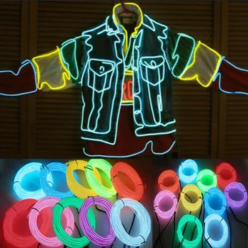 

RGB Color Light Up LED Line Figure Flexible for Toy Halloween Party Car Decoration L9 #2