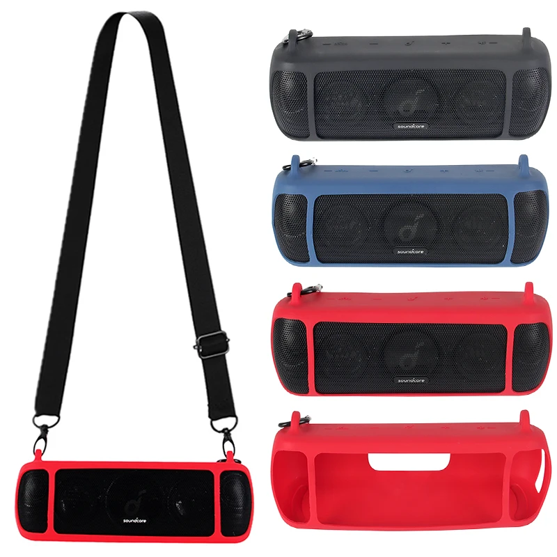 ZOPRORE Silicone Case for Anker Soundcore Motion+ Bluetooth Speaker Travel Carrying Protective with Shoulder Strap and Carabiner |