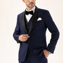 Мужские вечерние костюмы, официальные мужские костюмы из трех частей, Классические свадебные костюмы для гостей, Женихи для мужчин