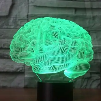 

3D Illusion Lamp Night Light 7 Color Changing Touch Switch Desk Lamps Decor Brain Light Table Lamp Home Decor