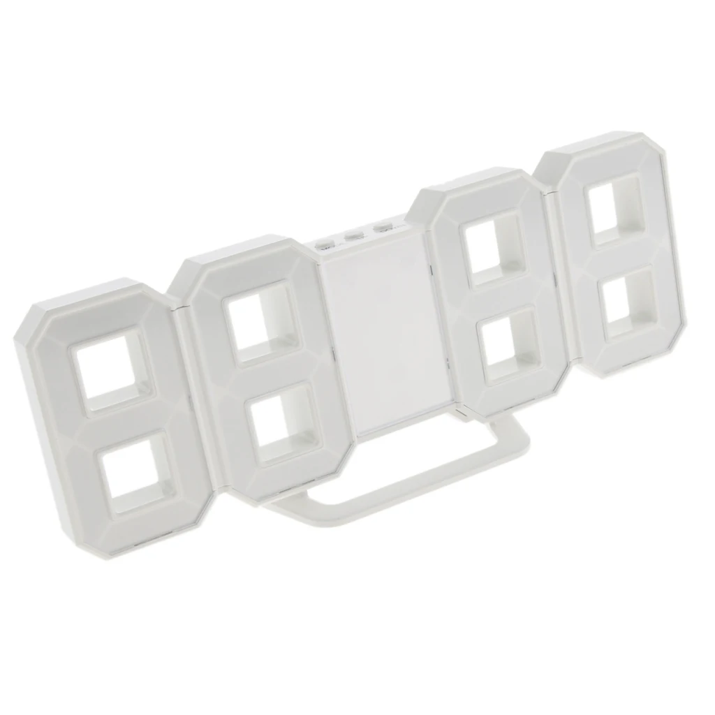 Digital LED Table Wall Clock 24/12-Hour Display USB Alarm Snooze