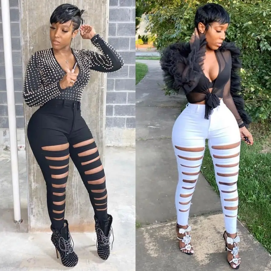 

The New European and Beautiful Women's Fit Height Stretch Women's Jeans Feet Denim Pencil Pants