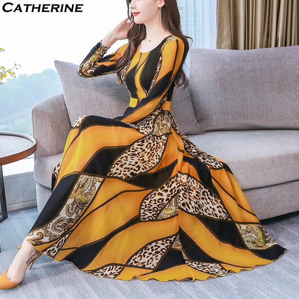 Винтажное летнее платье женское длинное шифоновое новинка 2020 корейское модное