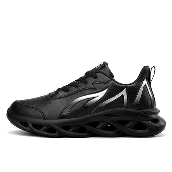 

Running shoes men's sports breathable air cushion fashion sports shoes non-slip shock absorption leather sports shoes size 39-44