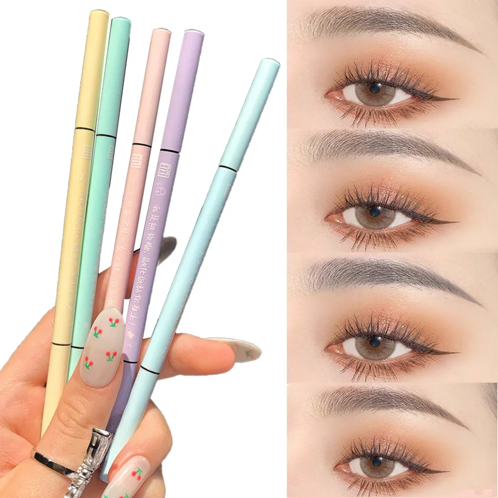 1 шт. тонкий карандаш для бровей с кисточкой коричневый кофейный цвет стойкий