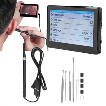 

Ear Wax Cleaning 4.3inch HD Screen Visual Ear Spoon Examination Endoscope Oral Nose Cavity Endoscope