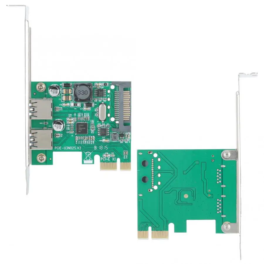 Адаптер для настольного ПК PCI-E для USB3.0 двухпортовый адаптер с высокой скоростью передачи данных