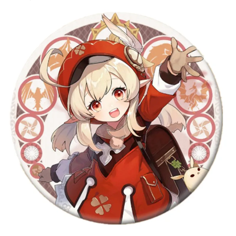 Free Shipping 58mm Online Game Genshin Impact Brooch Pin Cosplay Badge Accessories For Clothes Backpack Decoration gift