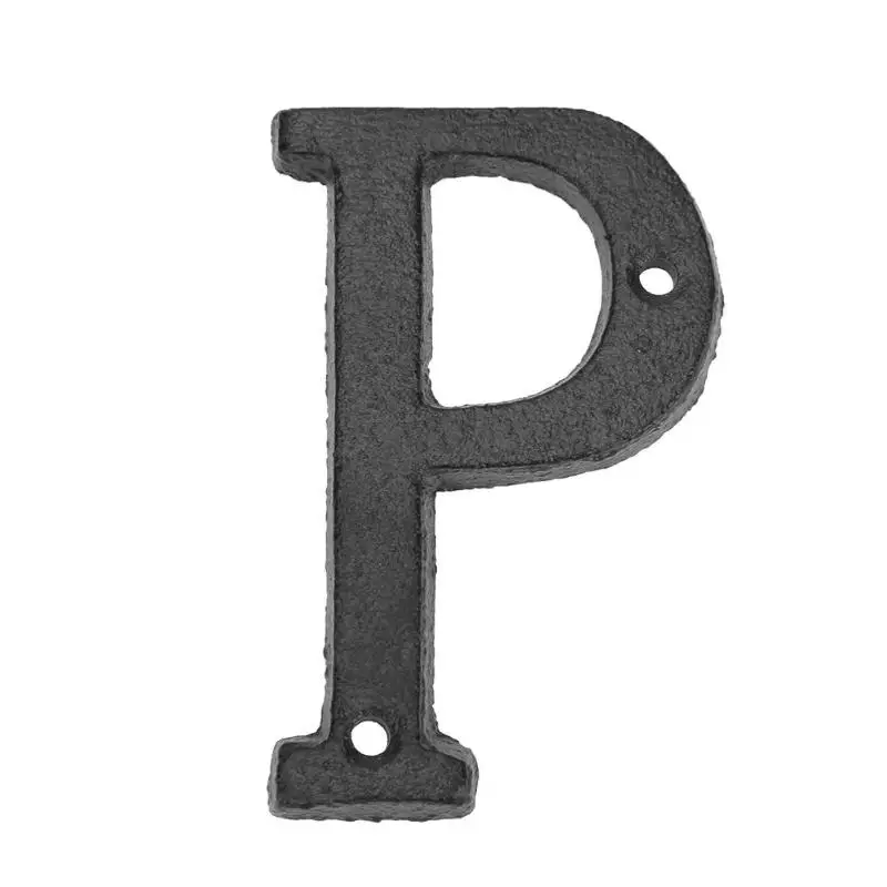A-Z металлический буквенный Алфавит железный металлический дом знак для двери DIY кафе отель стены буквы вывеска вечерние украшения - Цвет: P