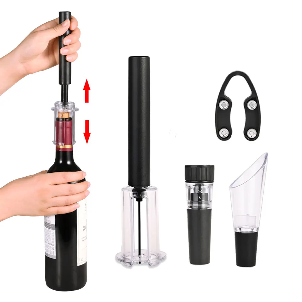 Wine-Bottle-Opener Corkscrew Air-Pump Corks-Out-Tool Beer Stainless-Steel Vacuum Pin