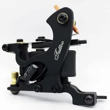 Высокое качество Черный цвет катушка тату машина 10 обертывание катушки татуировки пистолет стальная тату рамка для Liner Shader