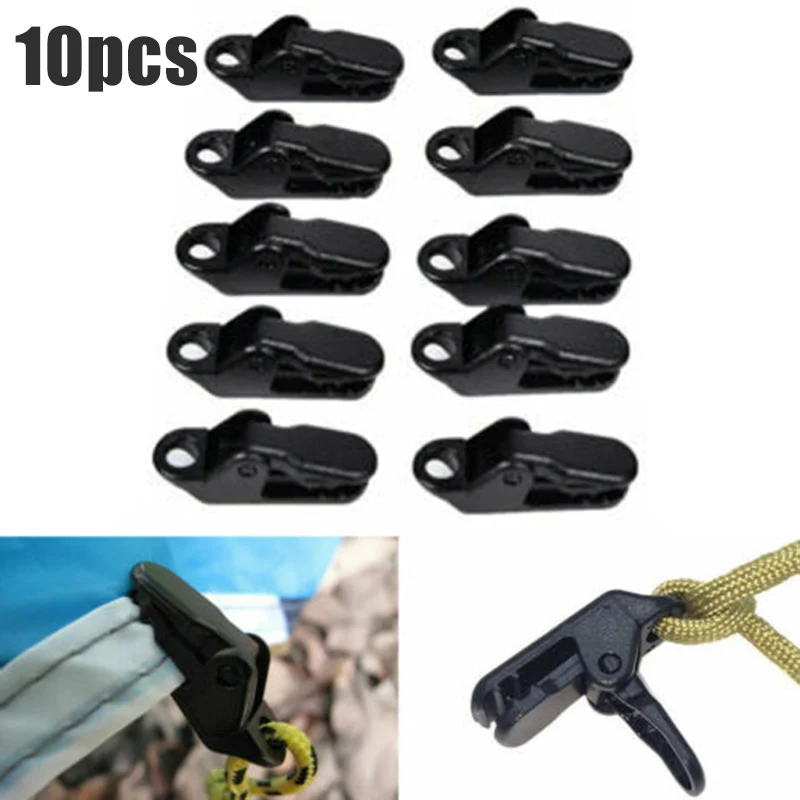 

10pcs Clip Tarpaulin Clip Tent Canopy Clip Buckle Outdoor Wind Rope Clamps Reusable Awning Hiking Camping Accessories