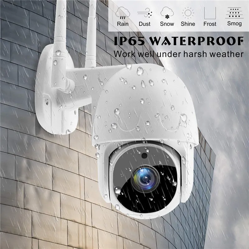 QZT Tuya Outdoor Security Camera WIFI Wireless PTZ IP Camera Outdoor IR Infrared Waterproof CCTV Video Surveillance Camera 1080P