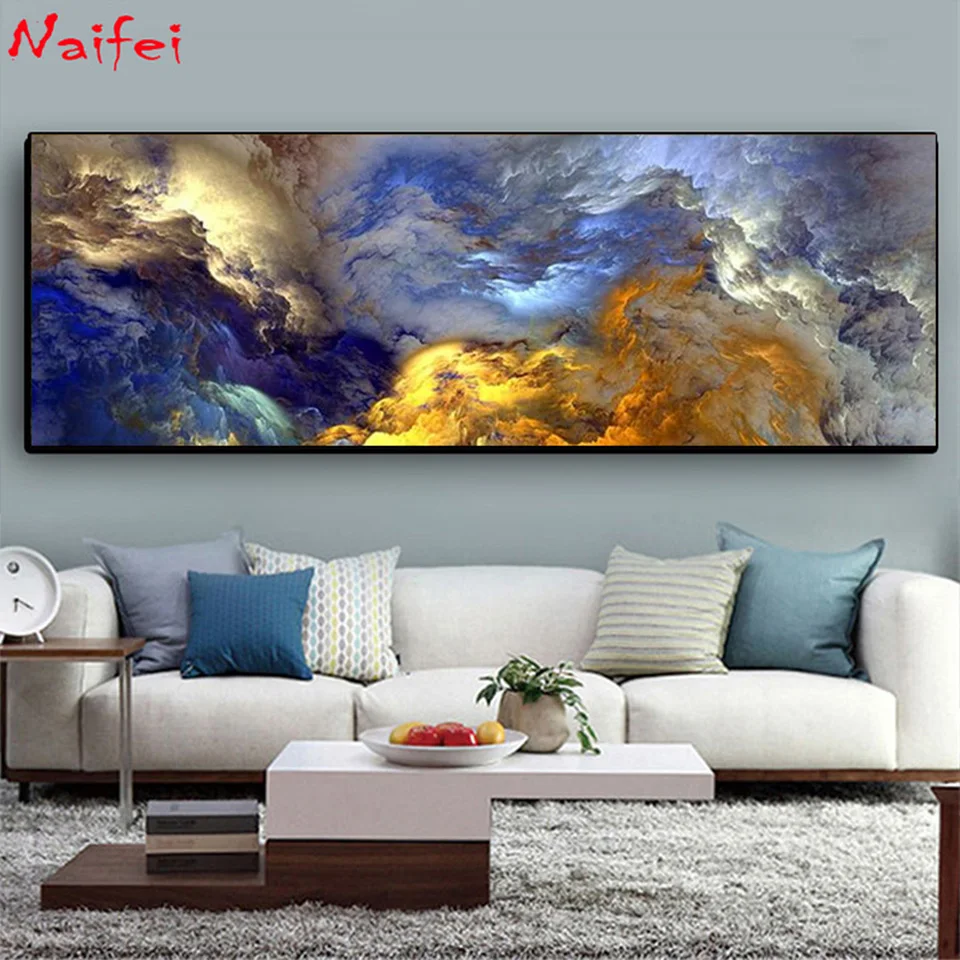 Diamond Embroidery landscape abstract cloud 5d Diy Painting cross stitch full Square round Mosaic Home Decor | Дом и сад