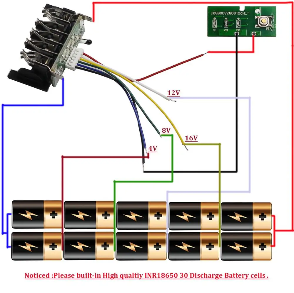 Diagram Dewalt 18 Battery Dewalt Dcf885 Schematic Replacement For Dewalt  Flexvolt 20V/60V 18