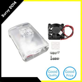 

ABS Acrylic Case Cover Enclosure Combo Box With Cooling Fan For Raspberry Pi 2 Raspberry Pi 3 / Model B+ diy electronics