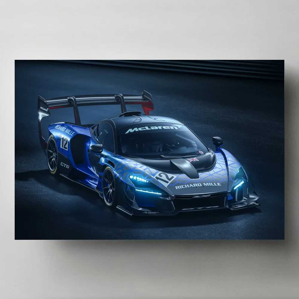 Современная искусственная картина Mclaren Senna GTR Hypercars Спортивная настенная Картина