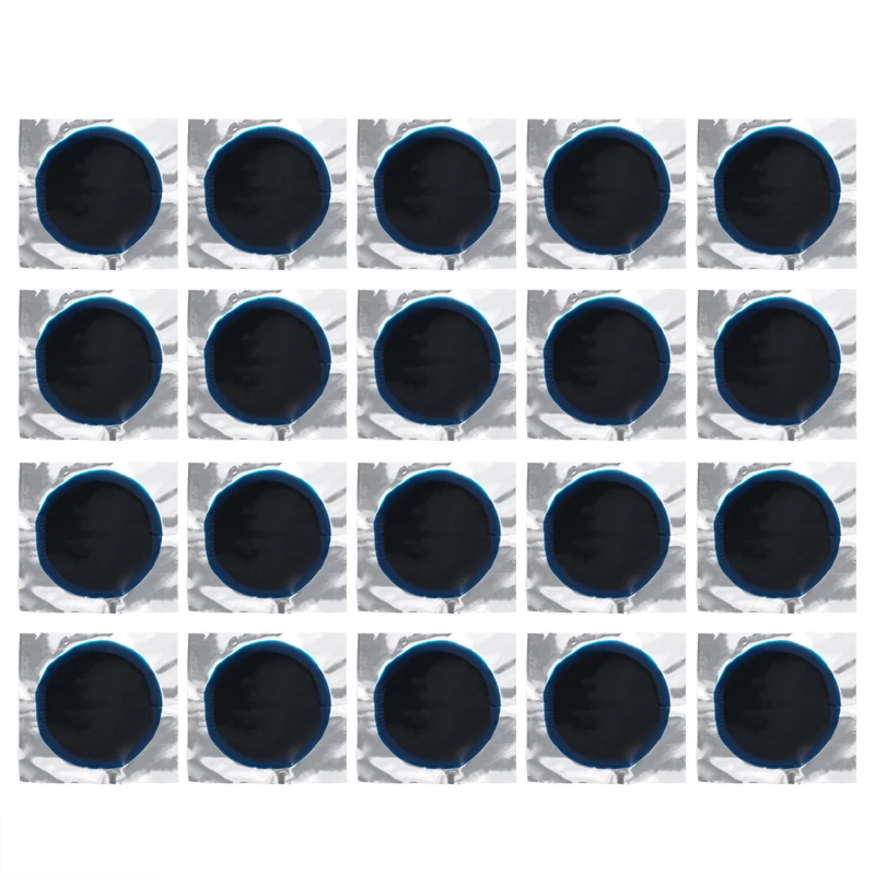 For Motorcycles Auto Accessories 20PCS 55*55MM Round Radial Tire Rubber Material Repairing Patch Tubeless Tool Treyues
