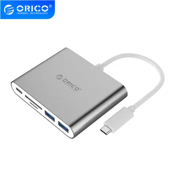 ORICO USB HUB USB C to HDMI VGA Type-C PD Charging Adapter Dock For MacBook Pro/Huawei Accessories Type C USB 3.0 Splitter HUB orico aluminum hub type c to type a type c hdmi converter support pd multi function laptop station for macbook pc
