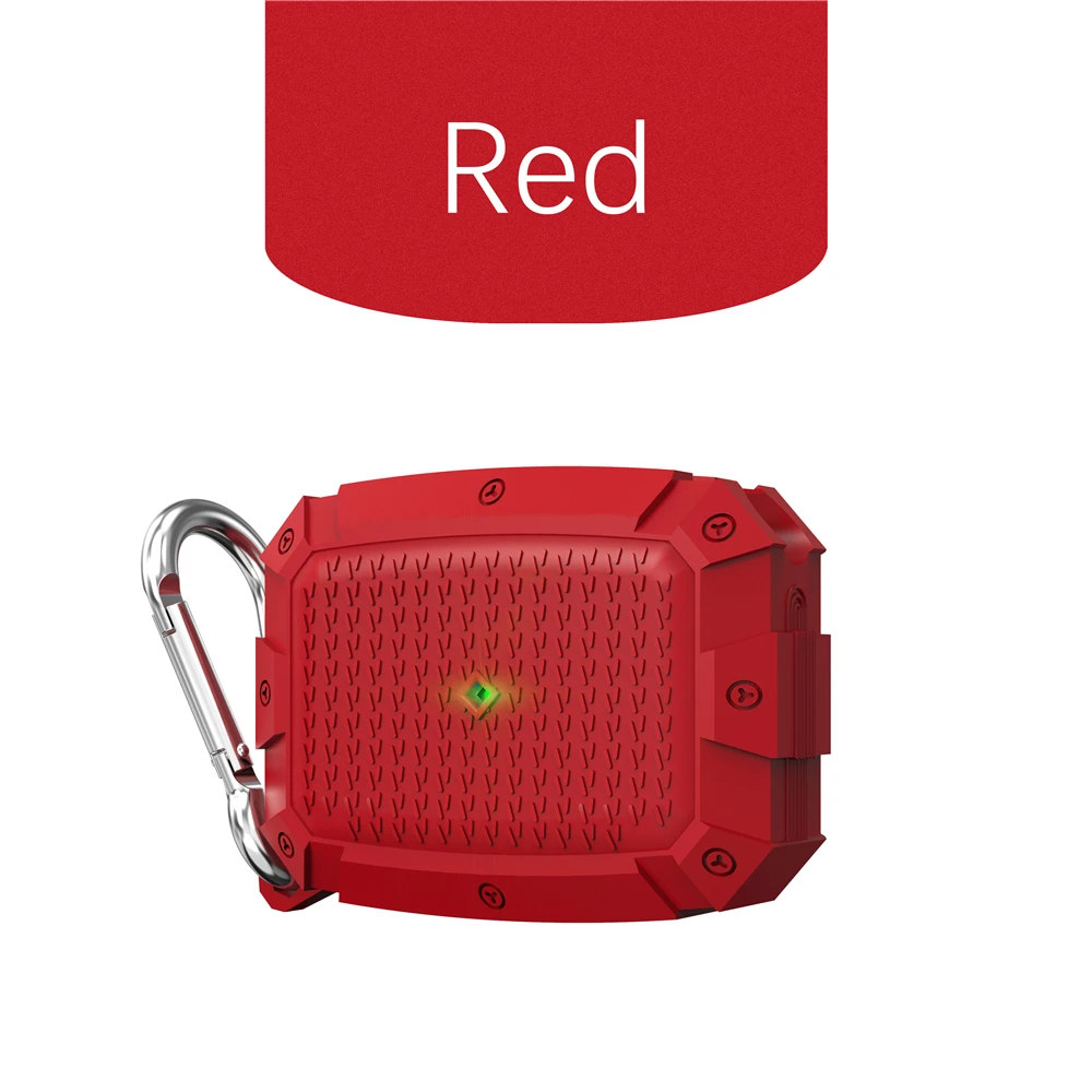 Защитный чехол для Airpods Pro, светящийся чехол для наушников s Для Air pods Pro, водонепроницаемые защитные чехлы TWS, аксессуары - Цвет: Red