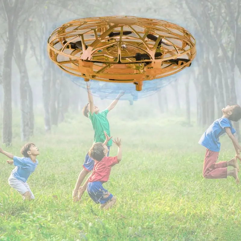 

Hand Operated Self Flying Mini UFO Drones Quad Induction Levitation Kids Toys