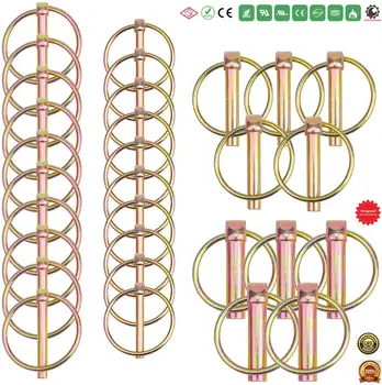 

Heavy Duty Lynch Pin Assortment Kit for Farm Tractors Trailers Trucks Mowers,Shaft Locking Pin Safety Coupler Pin,Lawn Garden